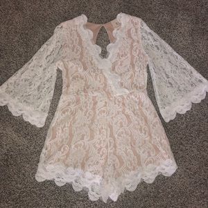 White Lace Romper